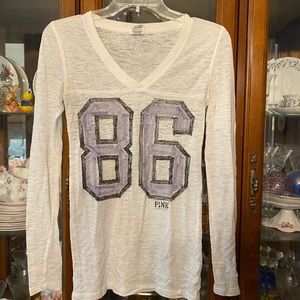 Victoria’s secret PINK jersey top sheer xs